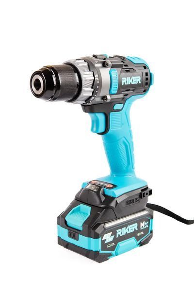 Аккумуляторный шуруповерт RIKER RCD 20/85W 20В, 85 Нм, ударный, бесщеточный, 2 аккумулятора RB 4A USB, MX Series RK0007 фото