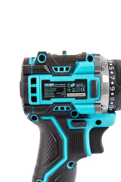 Акумуляторний шуруповерт RIKER RCD 20/55TW MX, 20 В, 55 Нм, ударний, 2 акумулятори RK0006 фото