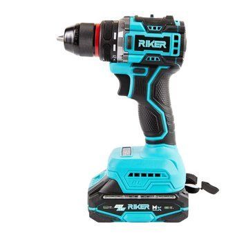 Аккумуляторный шуруповерт RIKER RCD 20/55W MX, 20 В, 55 Нм, бесщеточный, 2 аккумулятора RK0004 фото