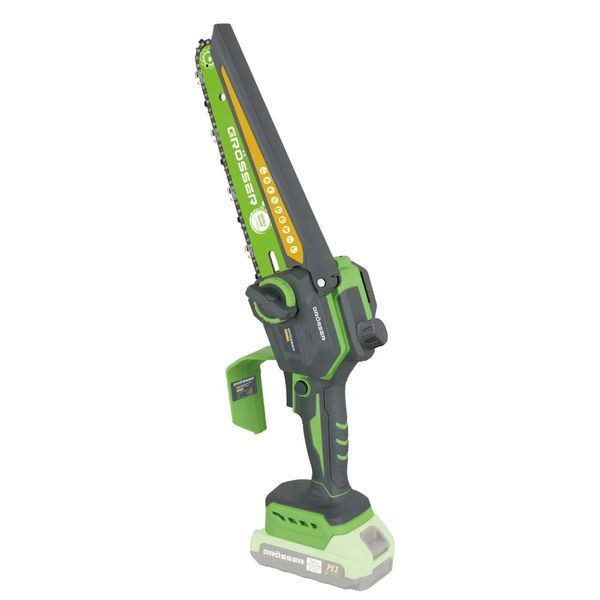 Аккумуляторная цепная пила Grosser GCS 870A 20В, шина 8" (200 мм), 1/4" 46 звеньев (Каркас) 0312 фото