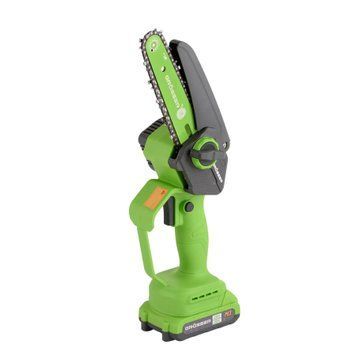 Аккумуляторная цепная пила Grosser GCS 601 20 В, шина 6" 152 мм, цепь 1/4" 37 звеньев, 6 м/с, каркас 0308 фото