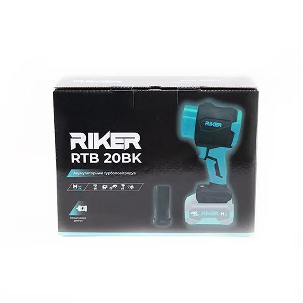 Аккумуляторный турбовитрород RIKER RTB 20BK 20В MX Series безщеточный 200 м/с, 33000 об/мин RK0236 фото